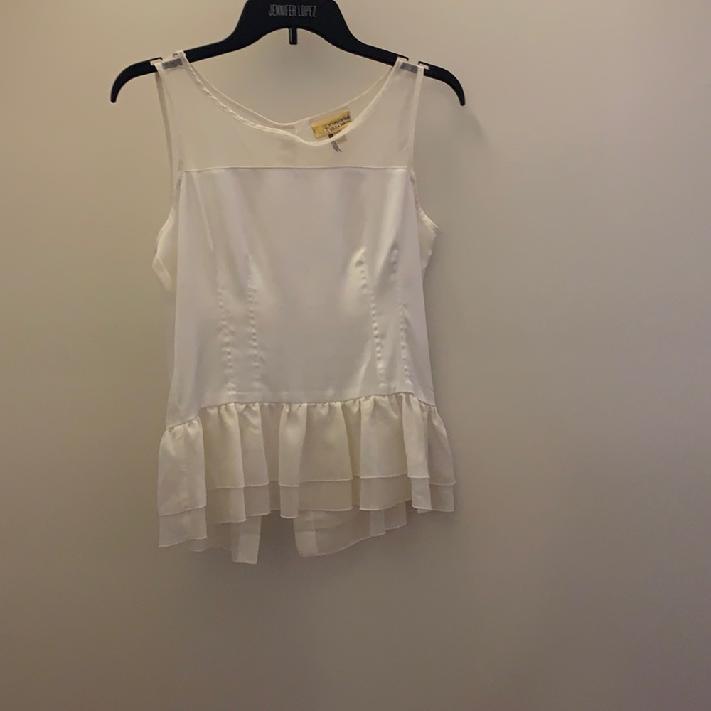 Princess Vera Wang Sleeveless Blouse‎ White Junior Small